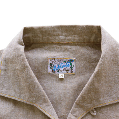 Mister Freedom ミスターフリーダム SC39669 Beige Chambray”WATERTOWN”Shirt ベージュシャンブレー ”ウォータータウン”シャツ 半袖シャツ メンズ シャンブレーシャツ