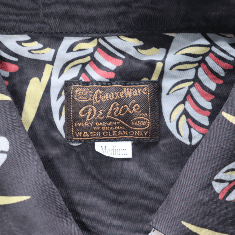 DELUXEWARE AL-20S BIRD OF PARADISE Hawaiian Shirt, Aloha Shirt, Short Sleeve Shirt, Border Pattern