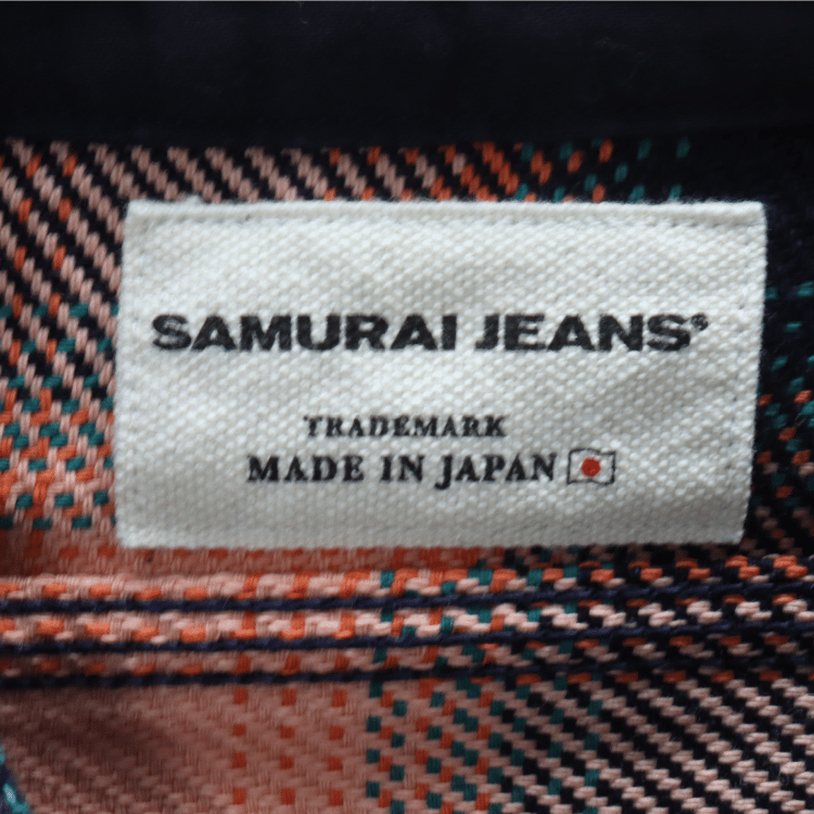 SAMURAI JEANS サムライジーンズ SIN25-01 ロープインディゴヘビーネルワークシャツ