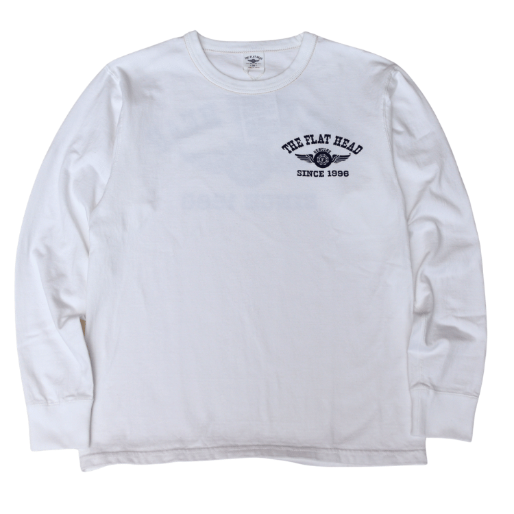THE FLAT HEAD フラットヘッド FN-THCL-202 LONG SLEEVE T-SHIRT - FLYING WHEEL ロングスリーブTシャツ フライングホイール ロンT アメカジ