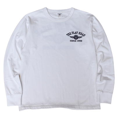 THE FLAT HEAD フラットヘッド FN-THCL-202 LONG SLEEVE T-SHIRT - FLYING WHEEL ロングスリーブTシャツ フライングホイール ロンT アメカジ