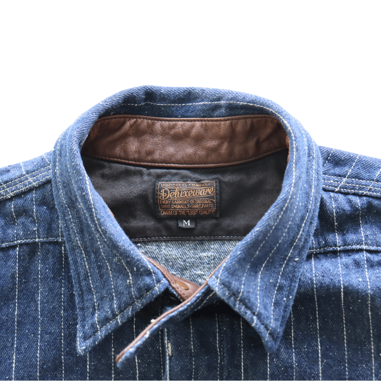 DELUXEWARE デラックスウエア 7630A DENIM NEL SHIRT デニムネルシャツ ネルシャツ デニムストライプネル デニムヘビーネル