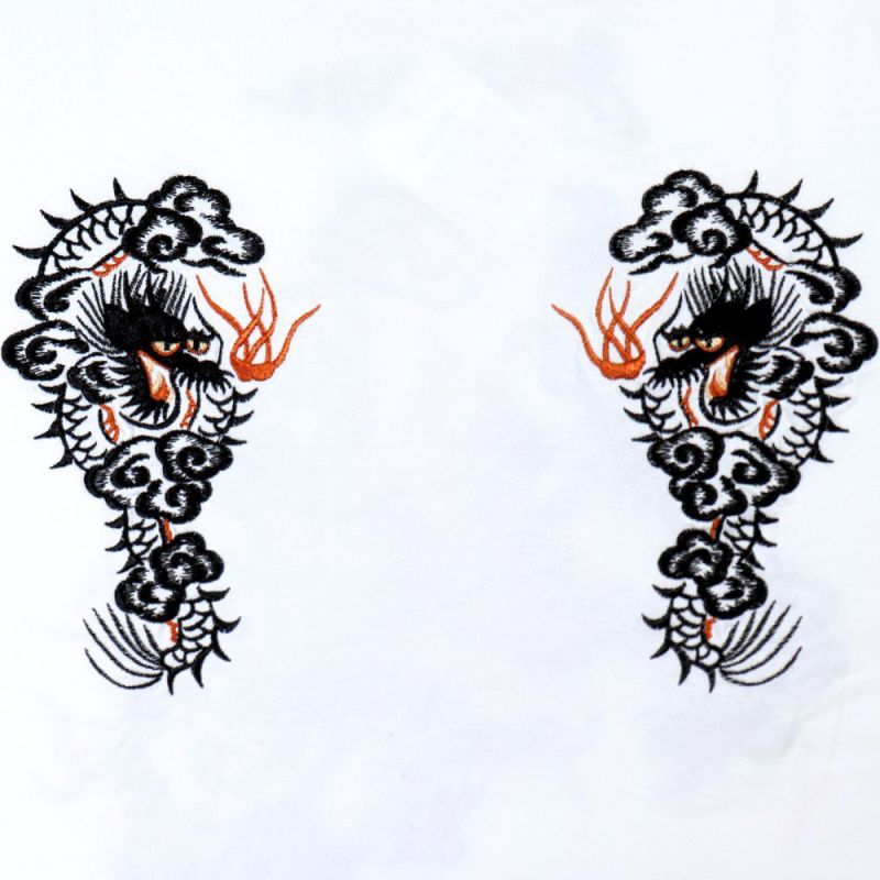 TAILOR TOYO テーラー東洋 TT79388 SUKA T-SHIRT EMBROIDERED FLOATING DRAGON スカT