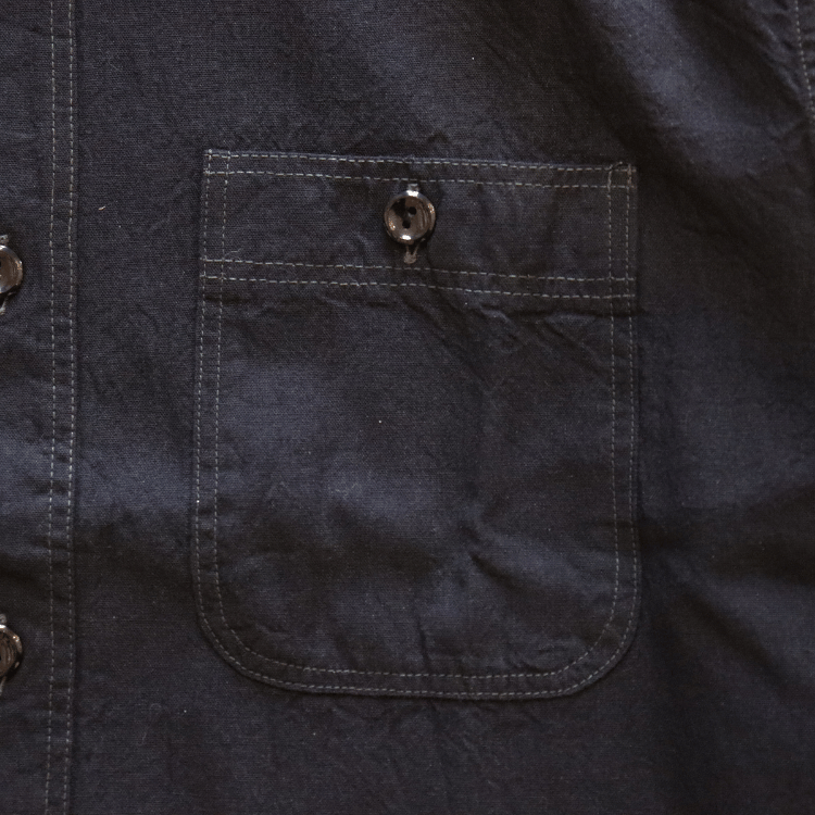 BUZZ RICKSON'S BR29143 WILLIAM GIBSON COLLECTION BLACK CHAMBRAY WORK SHIRTS Long Sleeve Military Shirt U.S.NAVY