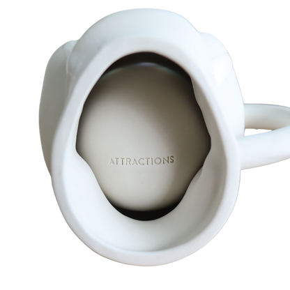 ATTRACTIONS x Hasami Ware A20033W Skull Mug White Mug Skull Skull Mug Hasami Ware Limited Edition Pottery Ceramic Stone Interior Stylish