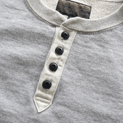 DELUXEWARE デラックスウエア S106-00 OPEN NECK オープンネック ヘンリーネック スウェット 20oz HEAVY KNIT