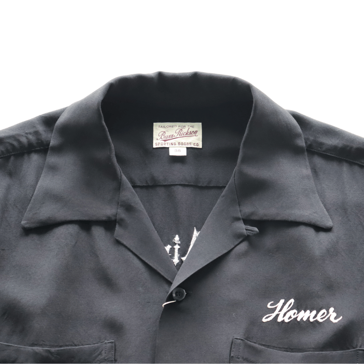 BUZZ RICKSON'S BR39735 BOWLING SHIRT “STRATEGIC AIR COMMAND” Short-Sleeve Men's Americana Strategic Air Command