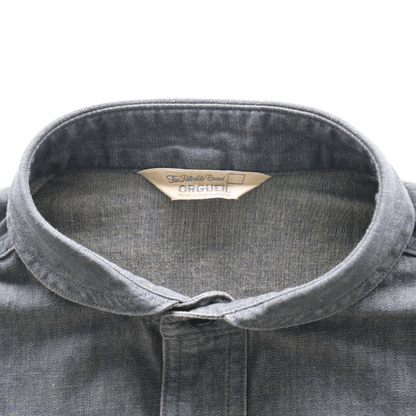 ORGUEIL OR-5107S Denim Shawl Collar Short-Sleeved Shirt Classic Short-Sleeved Shirt Shawl Collar Shirt 7oz Denim