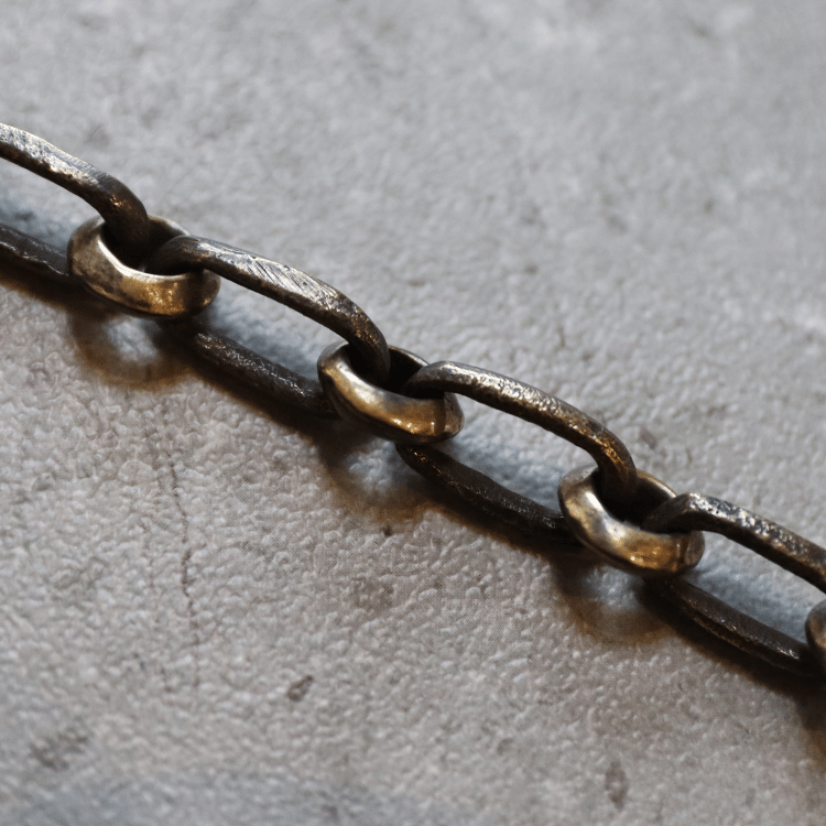 Ikenohata Ginkawa-ten Haru H-1010B Sand Cast Brass Combination Wallet Chain Sand Cast Brass Wallet Chain Sand Cast (Sand Mold) Cast Product Haru Wallet Series Made in Japan