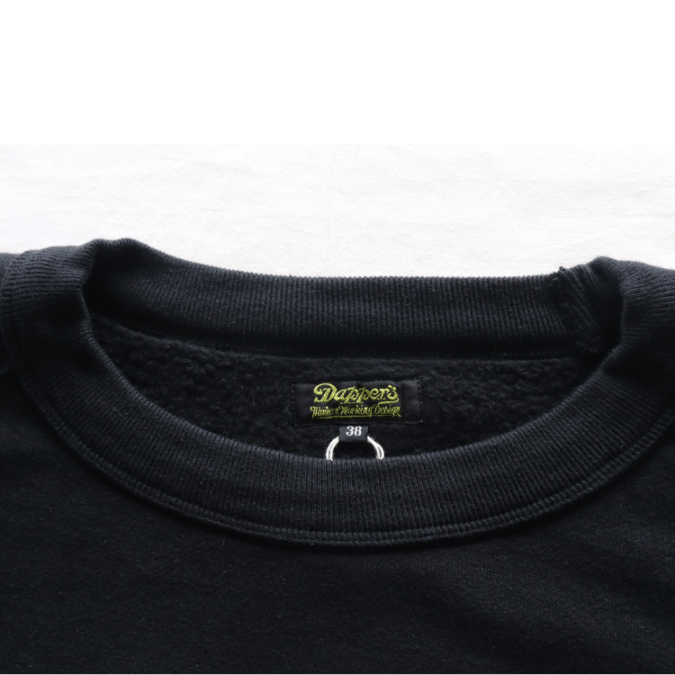 DAPPER'S ダッパーズ 1811 Binder Crew Neck Sweat Flocky Print Design Model バインダークルーネックスウェット フロッキープリントデザインモデル