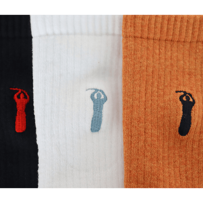 SAMURAI JEANS サムライジーンズ SJKS25-NEL 刺繍クルーソックス SAMURAI刺繍 ゴムプリント 滑り止め仕様 靴下 日本製