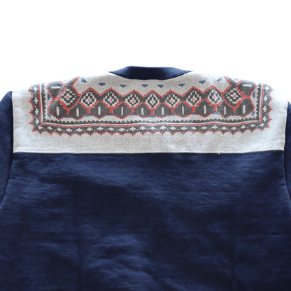 DELUXEWARE デラックスウエア S105-24A SNOW HALF ZIP 希少なヴィンテージ雪柄を採用したハーフジップスウェット