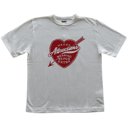 ATTRACTIONS AM0011 Heart Attractions S/S Heart Attractions Men's Short Sleeve T-Shirt, American Casual, MASA SCULP Collaboration