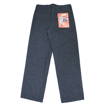 CUSHMAN 22686 BLACK CHAMBRAY 41 TROUSERS - Black Chambray 41 Trousers / 41 Chino Trousers - Work Pants, Wide Silhouette