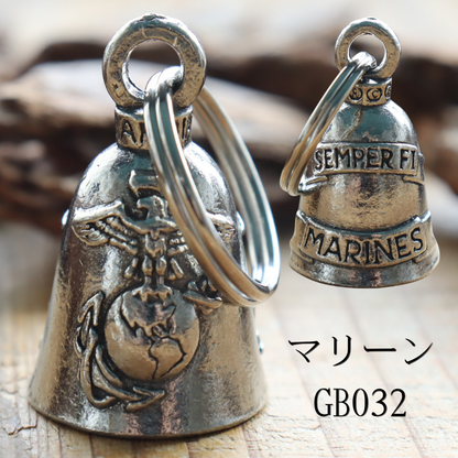 KC's GUARDIAN BELL Grim River Bulldog Crown Marine Route 66 Airborne Keychain, Amulet, Gift