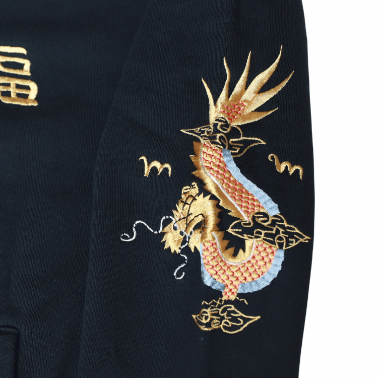 TAILOR TOYO TT69816 SUKA HOODED PARKA EMBROIDERED "VIET-NAM" Sweatshirt Hoodie Brushed Lining Kangaroo Pocket