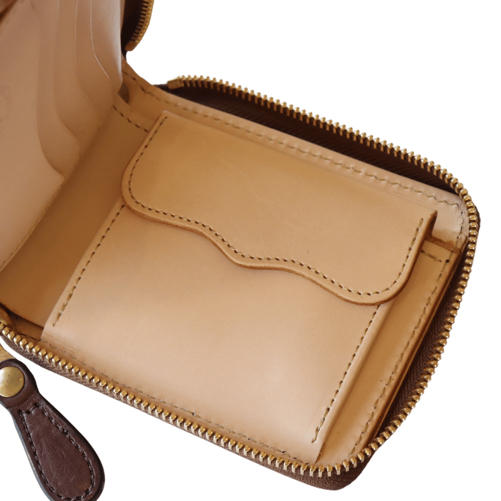 KC's ケイシイズ KMB023 ビルフォールド ラウンドジップ ヴィンテージホースハイド 二つ折り財布