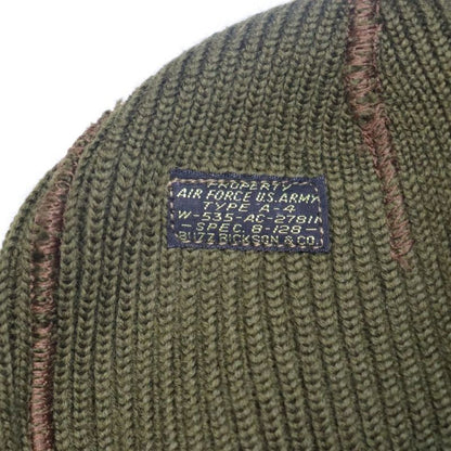 BUZZ RICKSON'S BR02756 A-4 MACHANIC CAP STENCIL Air Force Pilot Stencil Knit Cap