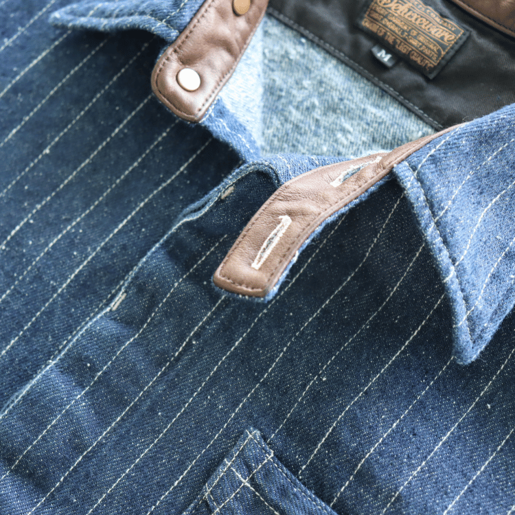 DELUXEWARE デラックスウエア 7630A DENIM NEL SHIRT デニムネルシャツ ネルシャツ デニムストライプネル デニムヘビーネル