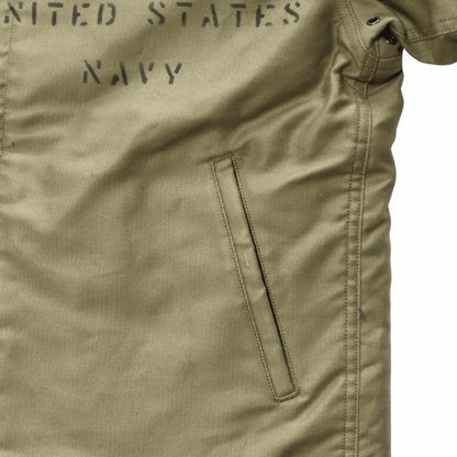 BUZZ RICKSON'S バズリクソンズ BR15766 Type N-1 Khaki NAVAL CLOTHING DFPOT DEMOTEX-ED STENCIL MIDWAY N-1 デッキジャケット ミリタリー カーキモデル ステンシル