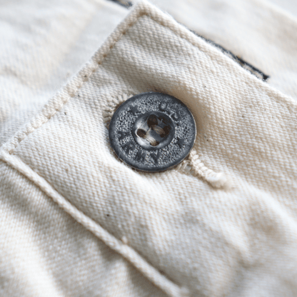BUZZ RICKSON'S BR42635 TROUSERS, WORKING, WHITE TWILL Army Trousers, Denim Trousers, Work Pants, Military