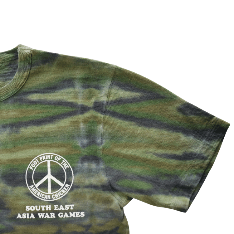 BUZZ RICKSON'S BR79733 S/S TIE DYE CAMOUFLAGE SLUB T Tie-Dye Camouflage Slub T-shirt Short-sleeved Tie-Dye Camouflage-style