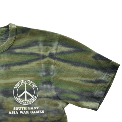 BUZZ RICKSON'S BR79733 S/S TIE DYE CAMOUFLAGE SLUB T Tie-Dye Camouflage Slub T-shirt Short-sleeved Tie-Dye Camouflage-style
