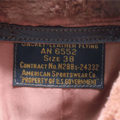 BUZZ RICKSON'S バズリクソンズ BR80661 Type AN6552 “AMERICAN SPORTSWEAR CO.” M-422Aの後継モデル ゴートスキン
