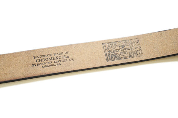 ART BROWN アートブラウン VGB40142AB クロムエクセルレザー 40mm幅 真鍮バックル ギャリソンベルト プルアップレザー ゴールド ホーウィン社  オイルドレザー グッズ ベルト 日本製