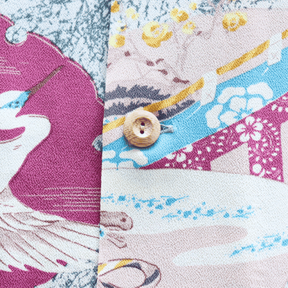 SUN SURF SS39614 S/S RAYON HAWAIIAN SHIRT "JAPANESE QUAINT DESIGN" Rayon Hawaiian Shirt Japanese Quaint Design Hawaiian Shirt Aloha Shirt Short Sleeve Shirt