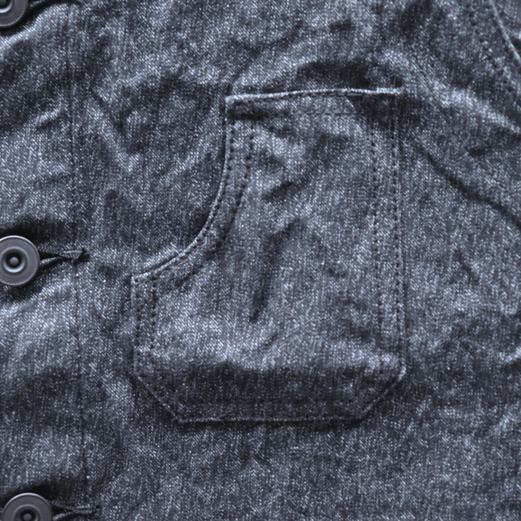 CUSHMAN クッシュマン 21893 BLACK CHAMBRAY WORK VEST ブラックシャンブレーワークベスト クラシカル ベスト シンチバック アメカジ  ワークスタイル