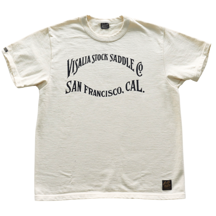 DELUXEWARE DXTS-2601 SADDLE Print T-Shirt, Short Sleeve, Highest Strength T-Shirt, DXT Series Heavyweight, Made in Japan