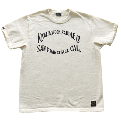 DELUXEWARE DXTS-2601 SADDLE Print T-Shirt, Short Sleeve, Highest Strength T-Shirt, DXT Series Heavyweight, Made in Japan