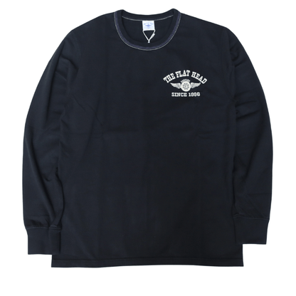 THE FLAT HEAD フラットヘッド FN-THCL-202 LONG SLEEVE T-SHIRT - FLYING WHEEL ロングスリーブTシャツ フライングホイール ロンT アメカジ