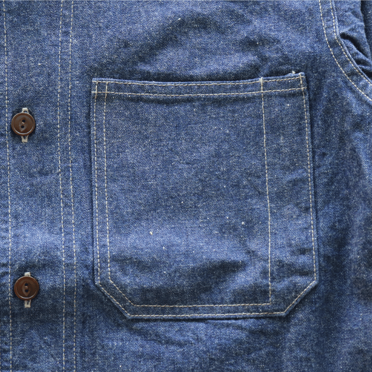 ORGUEIL OR-5127 Shawl Collar Denim Work Shirt - Classic Shirt, 1930s Style, Shawl Collar Shirt, Denim Shirt, Work Shirt