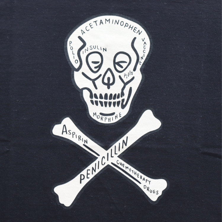 ATTRACTIONS AM0012 Medskull S/S Men's Short Sleeve T-Shirt, American Casual, MASA SCULP Collaboration