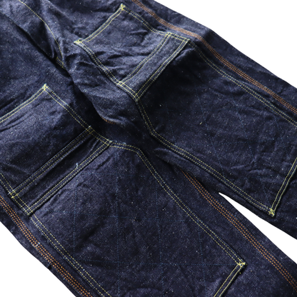 SAMURAI JEANS サムライジーンズ SM410DBN サムライ自動車倶楽部 17ozダブルニーワークパンツ 特ザラセルビッチデニム