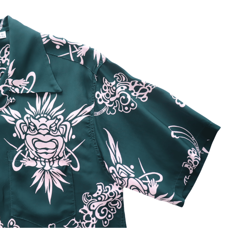 SUN SURF SS39611 S/S RAYON HAWAIIAN SHIRT “INCARNATION OF GOD” Rayon Hawaiian Shirt Incarnation of God Tiki Hawaiian Shirt Aloha Shirt Short Sleeve Shirt
