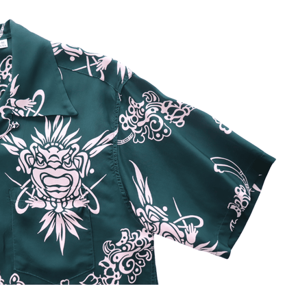 SUN SURF SS39611 S/S RAYON HAWAIIAN SHIRT “INCARNATION OF GOD” Rayon Hawaiian Shirt Incarnation of God Tiki Hawaiian Shirt Aloha Shirt Short Sleeve Shirt