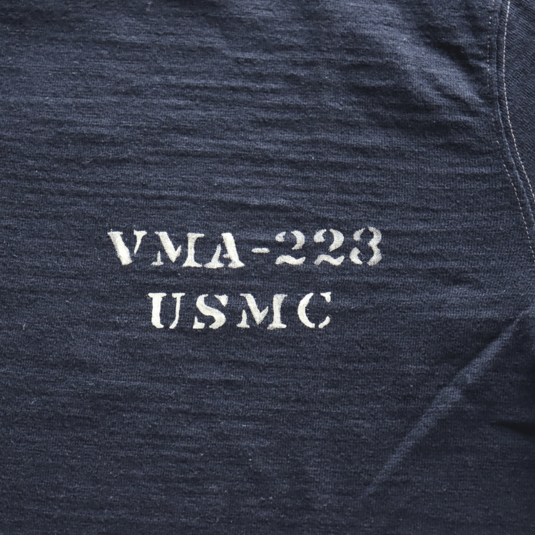 BUZZ RICKSON'S BR79732 S/S SLUB YARN T-SHIRT VMA-223 Short Sleeve Military Slub T-Shirt