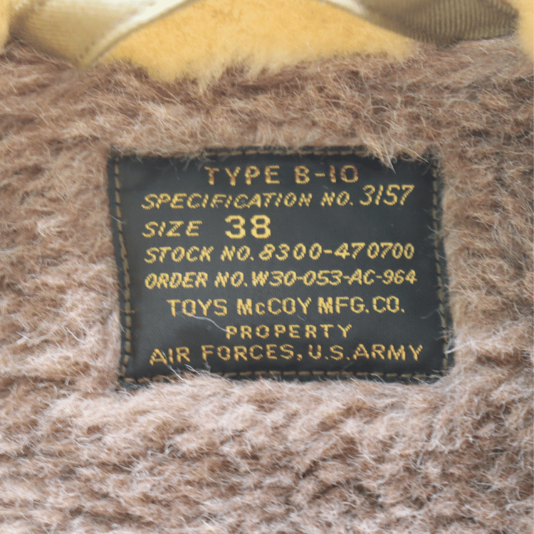 TOYS McCOY トイズマッコイ TMJ2528 TYPE B-10 TOYS McCOY MFG.CO. " Miss D-day " B-10 ジャケット ミリタリージャケット 赤リブ