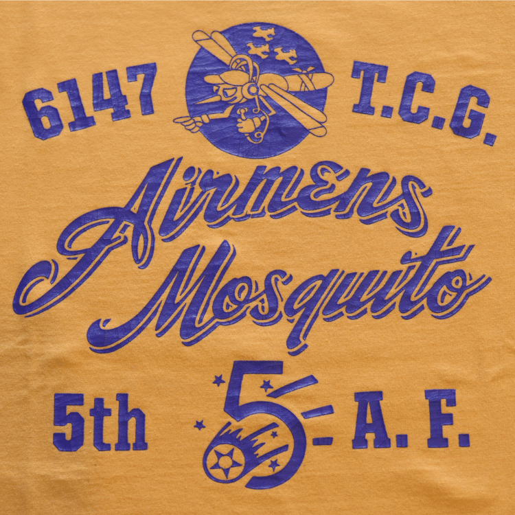 BUZZ RICKSON'S BR79775 S/S T-SHIRT AIRMENS MOSQUITO Short Sleeve T-Shirt Military Mosquito Force