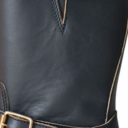 Y'2 LEATHER ワイツーレザー SHB-01 SUMI DYED HORSE Engineer Boots 墨黒ホース エンジニアブーツ