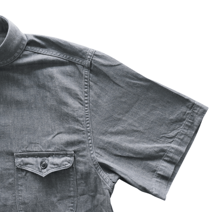 ORGUEIL OR-5107S Denim Shawl Collar Short-Sleeved Shirt Classic Short-Sleeved Shirt Shawl Collar Shirt 7oz Denim