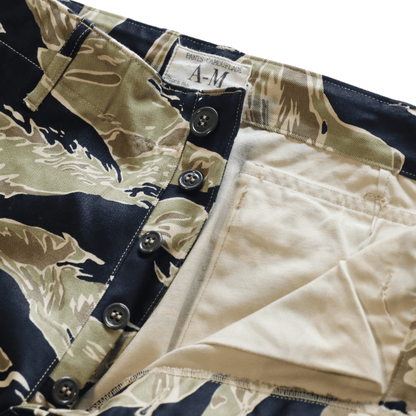 BUZZ RICKSON'S BR42502 GOLD TIGER STRIPE TROUSERS SHORT LENGTH Cargo Pants Camouflage Tiger Camo