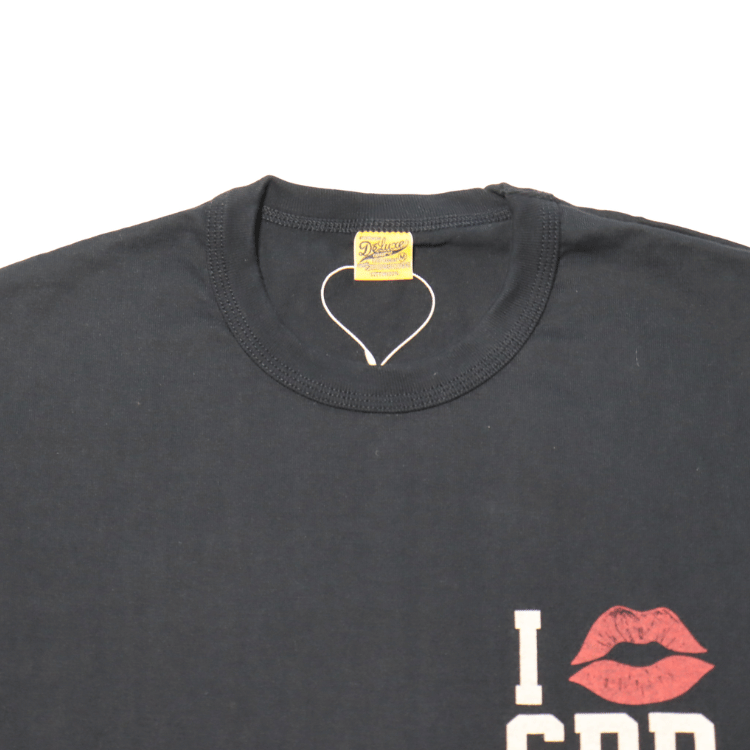 DELUXEWARE SDTS-2601 "I LOVE SPEED" Printed Short Sleeve T-Shirt, SDTS Series Soft Knit, Made in Japan