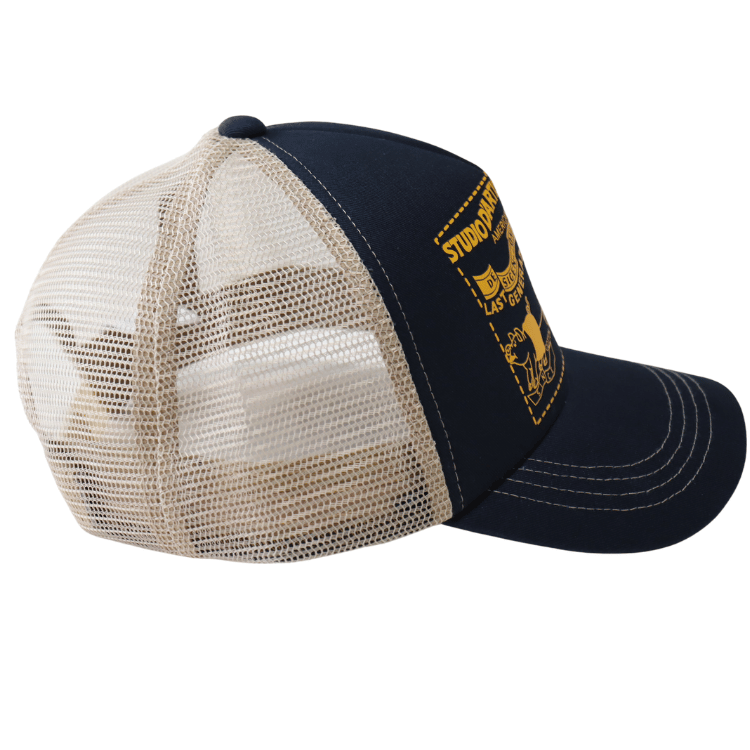 STUDIO D'ARTISAN ステュディオダルチザン 7582 mesh cap メッシュキャップ メンズ レディース ユニセックス 帽子 ワッペン スナップバック アジャスターアメカジスタイル