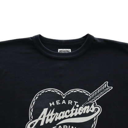 ATTRACTIONS AM0011 Heart Attractions S/S Heart Attractions Men's Short Sleeve T-Shirt, American Casual, MASA SCULP Collaboration