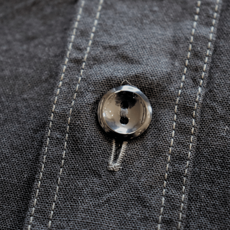 BUZZ RICKSON'S BR29143 WILLIAM GIBSON COLLECTION BLACK CHAMBRAY WORK SHIRTS Long Sleeve Military Shirt U.S.NAVY