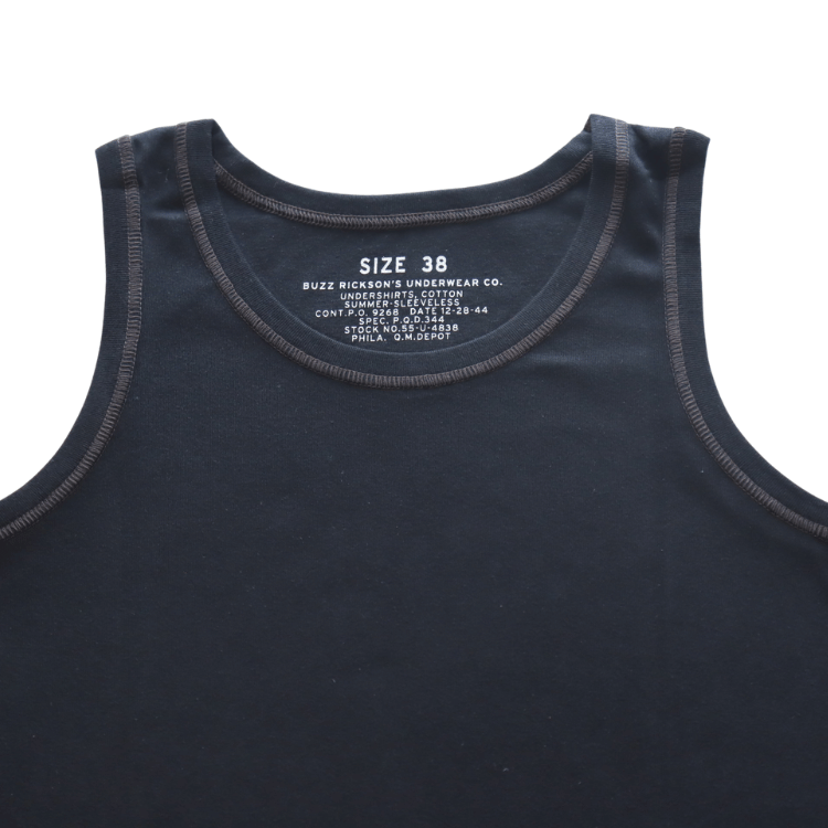BUZZ RICKSON'S BR79741 UNDERSHIRTS, COTTON SUMMER-SLEEVELESS Tank Top Men's Underwear